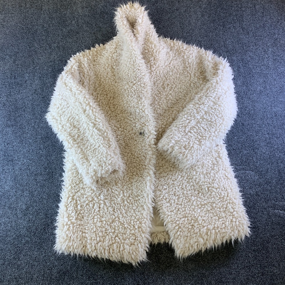 Wilfred Free Aritzia Sherpa Fleece Jacket Womens XL Cream Shawl Collar Winter